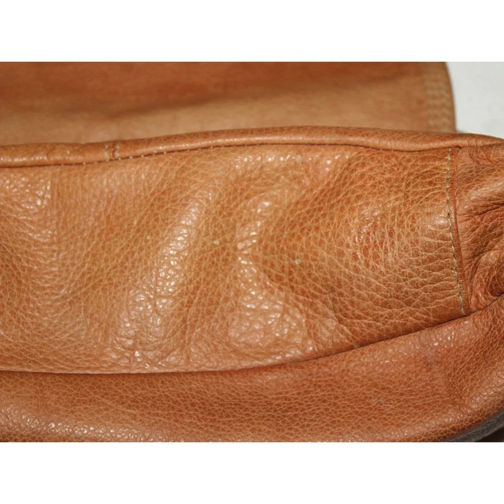VTG Emily Ann of Boca Raton women's handbag purse brown leather with‎ flap India